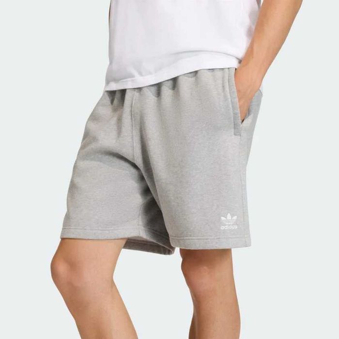 Мужские шорты Adidas Trefoil Essentials 7 Inch Fleece Shorts KE3370 Grey серые оригинал