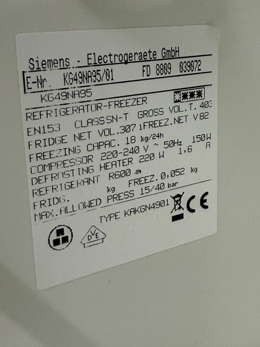 Холодильник  Siemens  А++ 2м