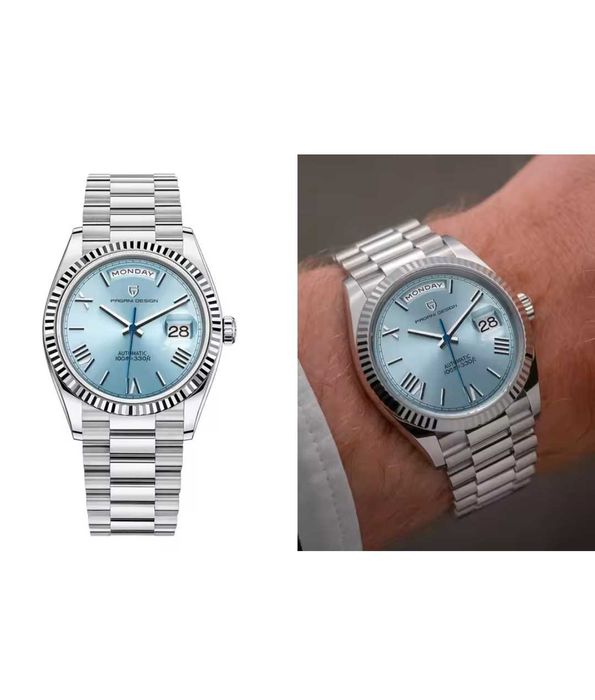 Pagani design DD36 automático vidro safira relógio de pulso mecânico