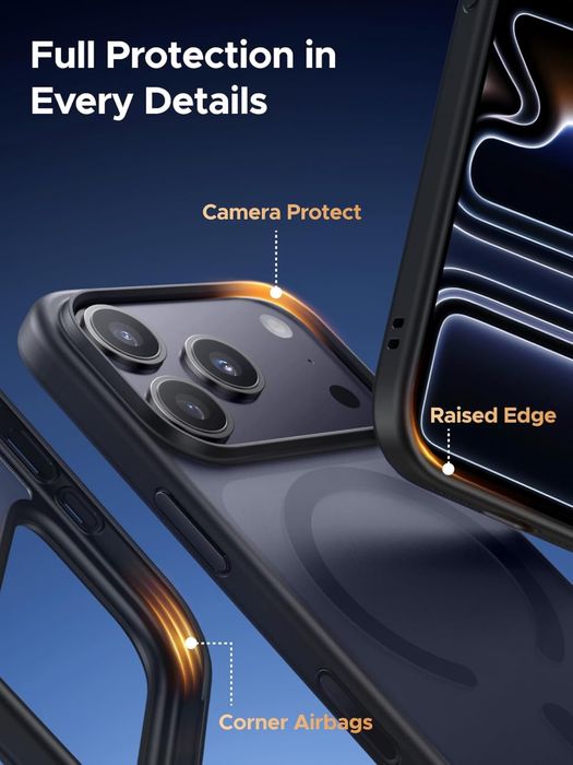 Чехол Ugreen iPhone 17 Pro Max MagSafe, 17 Pro MagSafe, противоударный