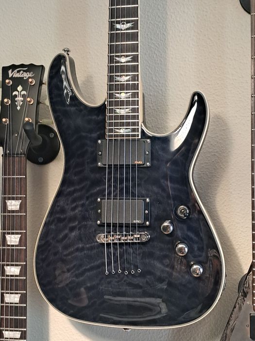 Guitarra elétrica Schecter omen extreme 6 STBLK com emg