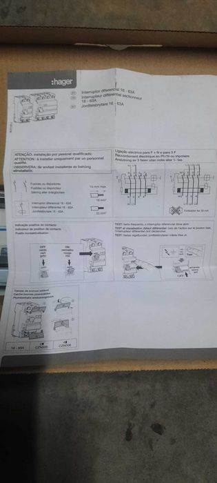 Disjuntor 4P 32A Hager trifásico