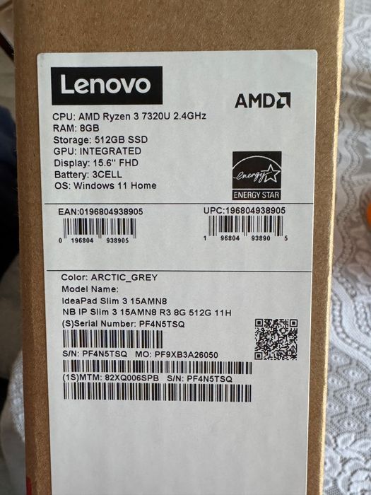 Laptop Lenovo AMD Ryzen 3 7320U + torba gratis