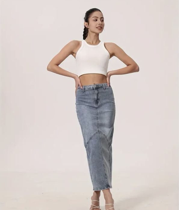 Спідниця довга джинсова L/XL нова