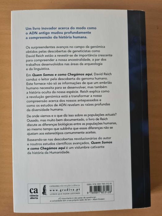 Livro "Quem Somos e como Chegámos Aqui" de David Reich