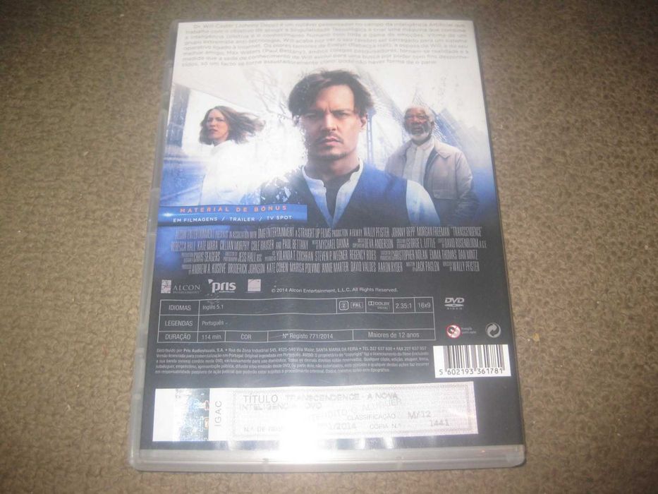 DVD "Transcendence- A Nova Inteligência" com Johnny Depp