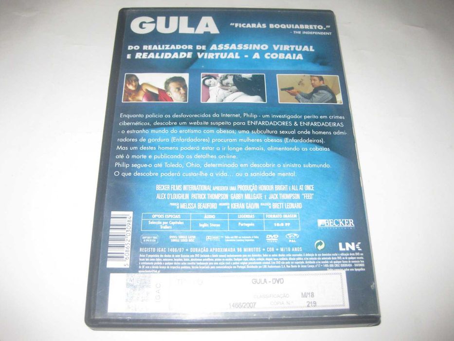 DVD "Gula" de Brett Leonard