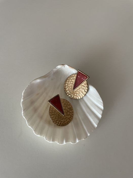 Oryginalne kolczyki artystyczne art deco secesja geometryczne unikat