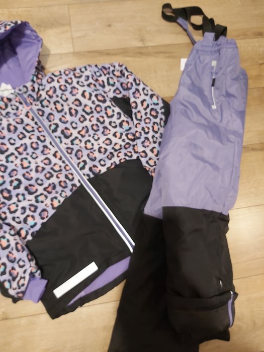 Kombinezon dziewczęcy, zimowy, narciarski,spodnie, kurtka 146