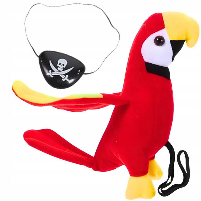 Zestaw pirata opaska na oko papuga na ramię kostium Halloween