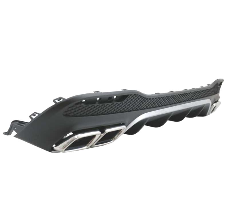 DIFUSOR TRASEIRO MERCEDES GLE W166 15-19 LOOK AMG GLE63 + PONTEIRAS DE ESCAPE