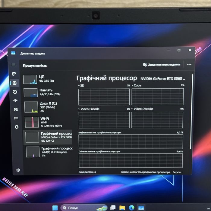 Ігровий ноутбук Acer Nitro Rtx 3060, i5 11400, 144Hz