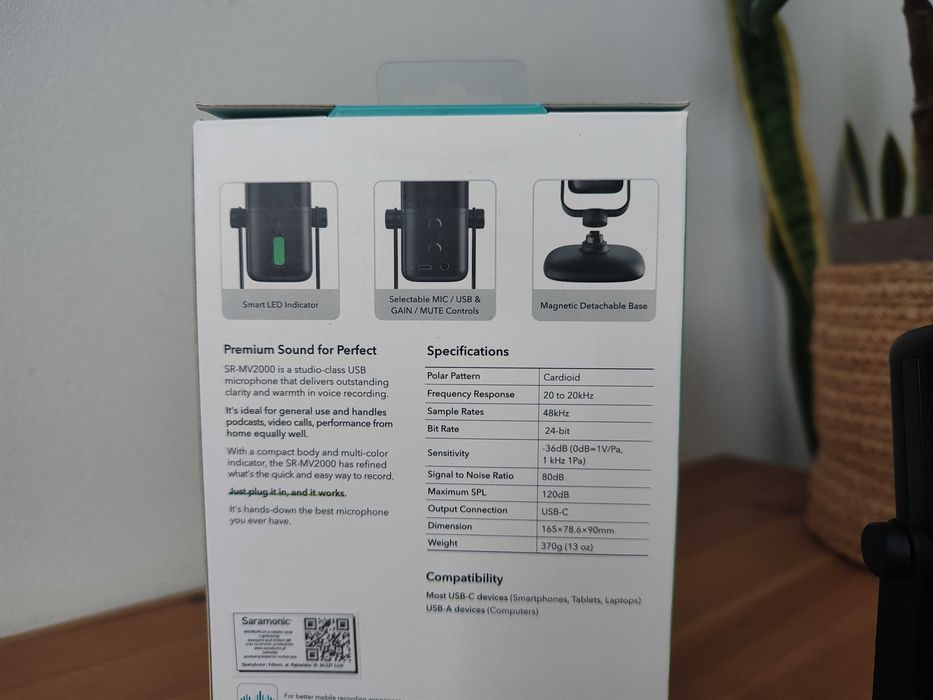 Mikrofon podcastowy Saramonic SR-MV2000 | studyjny | NOWY