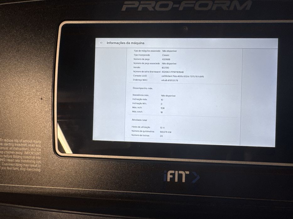 Passadeira ProForm 432868 – iFit | COMO NOVA!