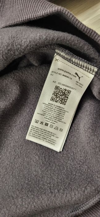 Худі Puma Essentials Tape M на флісі, оригінал. Графіт