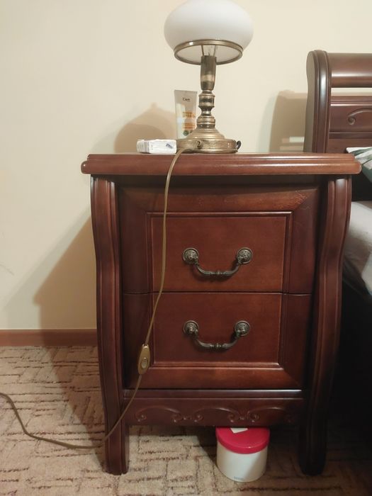 Drewniane łóżko 160/200 ze stelażem