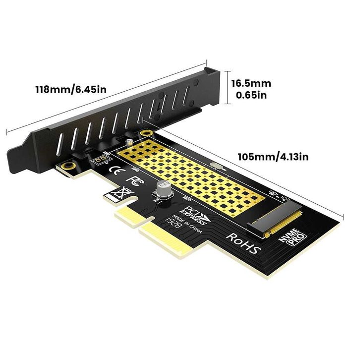 Плата расширения PCiE x4 для SSD M.2 NVME