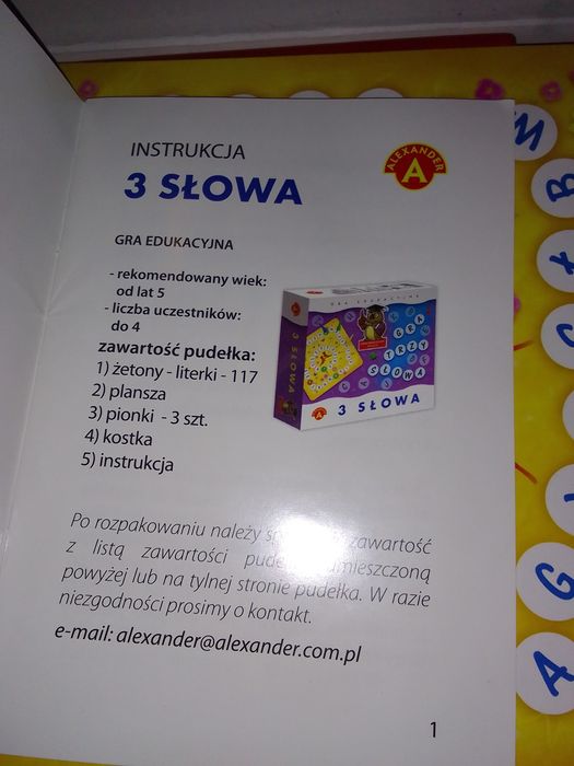Gra  planszowa 3 słowa
