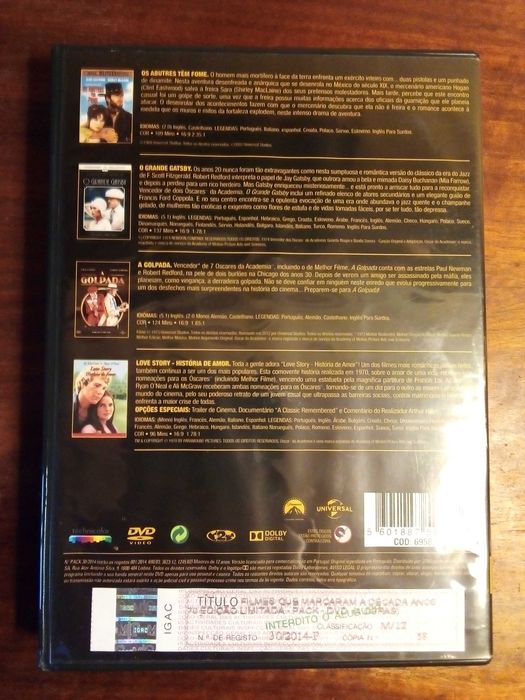 Great Getsby Robert Redford C. Eastwood, Ryan O'Neil, P. Newman 4 DVD