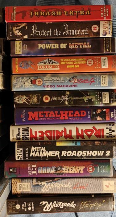 cassetes video/ vhs hard rock heavy metal thrash sodom motley crue dri