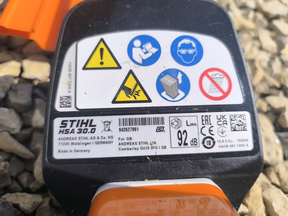 Nożyce elektryczne akumulatorowe Stihl HSA30 50 cm 10V
Nożyce elektryc