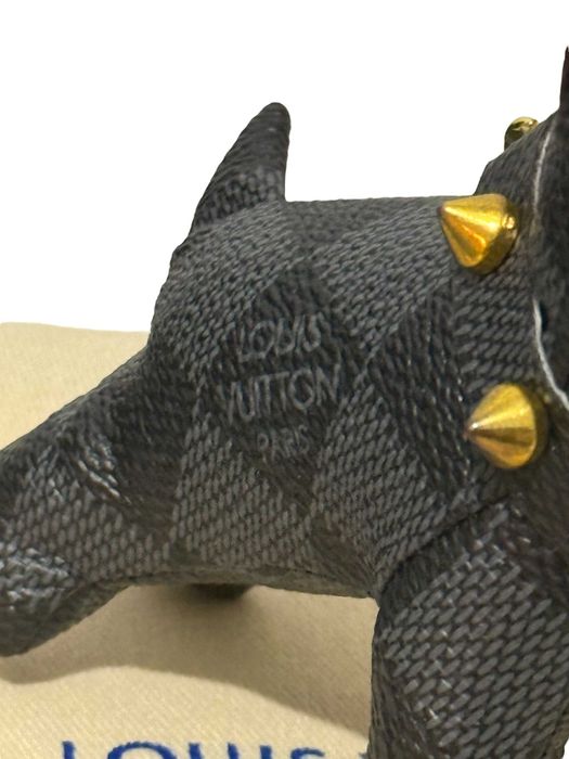 Brelok Louis Vuitton LV Bulldog Piesek Czarny Monogram