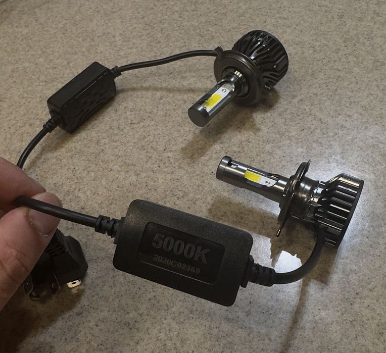 Led лампочки H7 H4 Canbus 5000K лед лампи вентілятор охолодження Н7