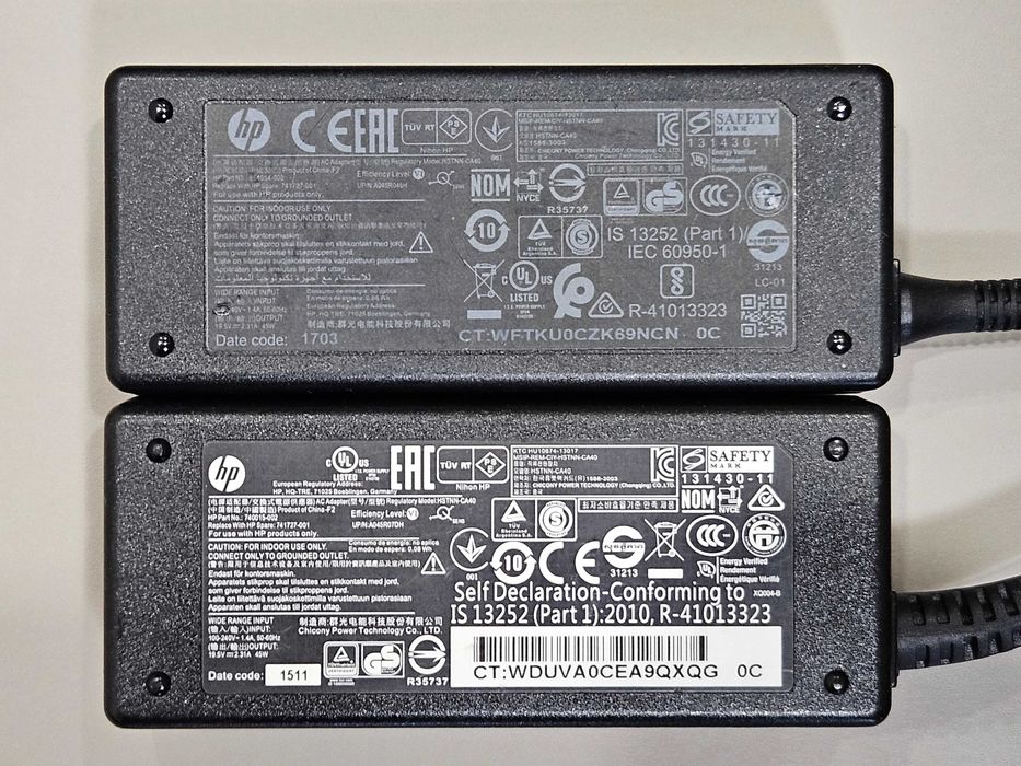 Оригінальний блок живлення HP 45W 4.5x3.0 Blue Pin 19.5V 2.31A
