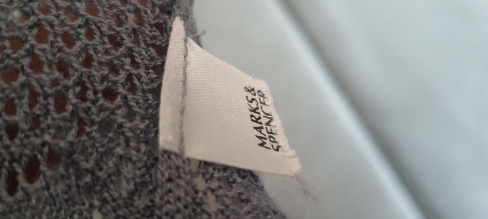 Oryginalny sweterek Marks&Spencer oversize 44/46/48. Szaroniebieski!