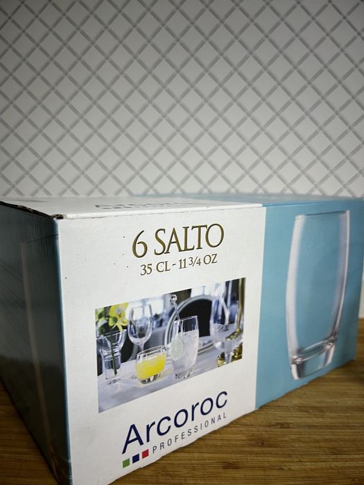 Szklanki wysokie Salto firmy Arcoroc 6 szt (opcja 54 szt)