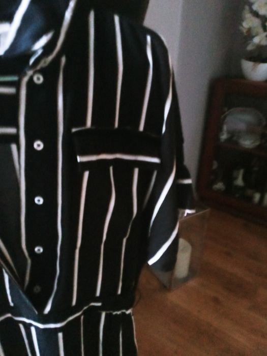 Kombinezon dlugi czarnobiale pasy HM 38