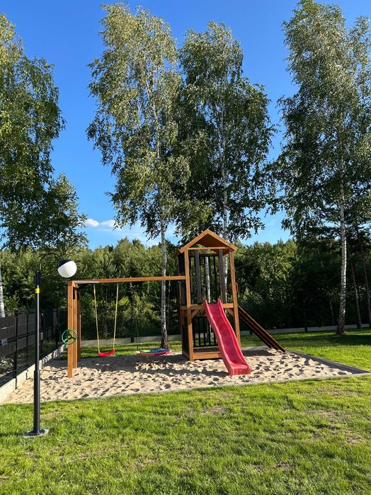 Pod Brzozami-domki całoroczne Balia jacuzzi noclegi Bałtów