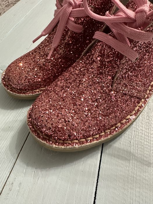 Черевички з глітером, шкіра