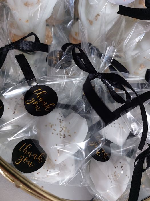 Mydełka serca upominki  podziekowania roczek chrzest ślub komunia