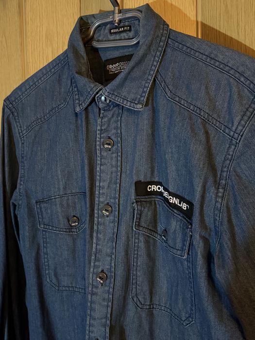 Denim shirt. Jeansowa, gruba koszula Cropp - S/M