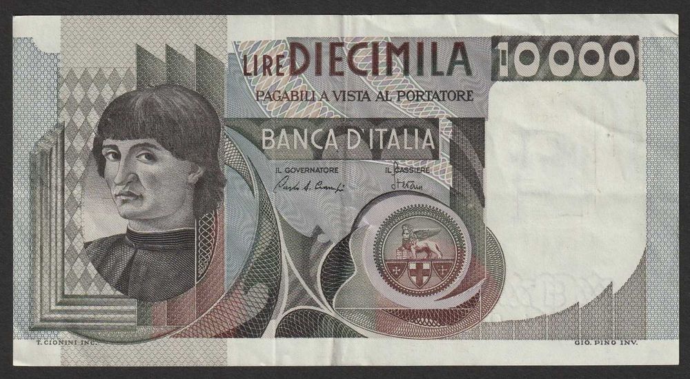 Włochy 10 000 lirów 1982 - stan 2/3