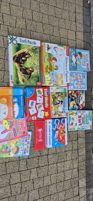 Zestaw 9 gier i puzzli dla dzieci. Stan idealny. Kompletne