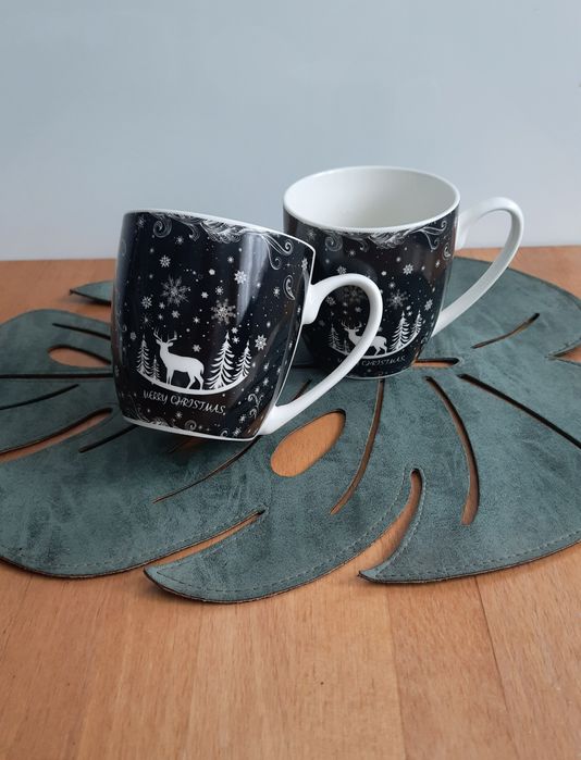 Zestaw 2 kubków świątecznych Renifer Boże Narodzenie