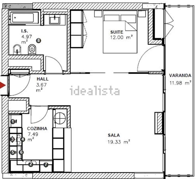 Apartamento novo, T1 a estrear, totalmente mobilado no NOOBA