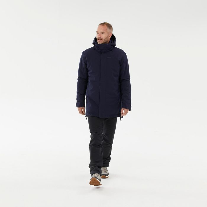 Parka de caminhada -10C impermeável homem, NH500 azul