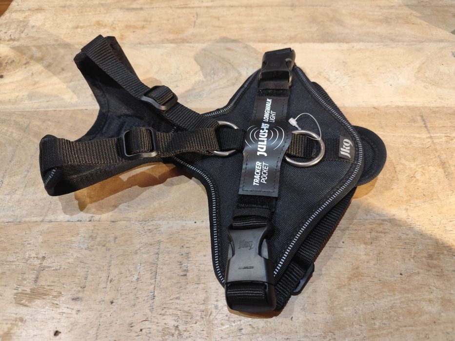 Julius-K9 szelki dla psa Longwalk Light kieszeń na lokalizator, czarne