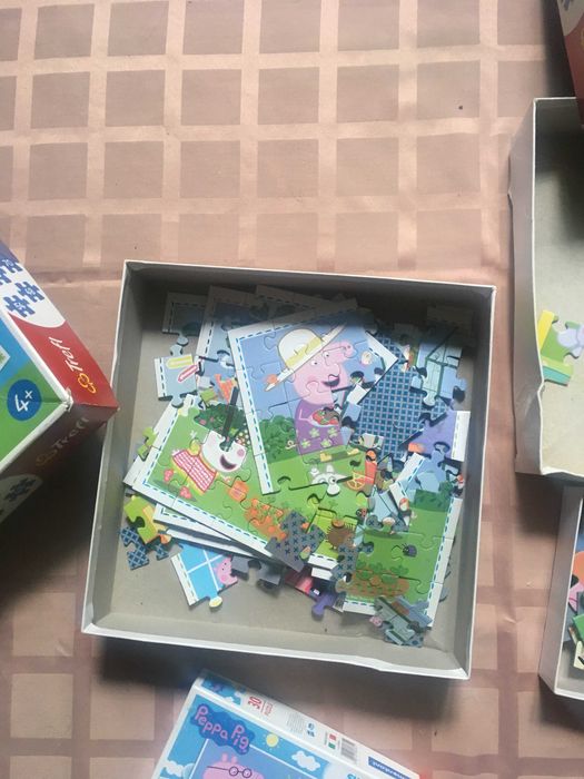 Пазлы 4ШТ  Свинка Пеппа (Peppa Pig) Trefl и Clementoni для детей 3-4+