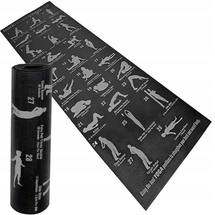 Mata Do Jogi Ćwiczeń Fitness Pilates Gimnastyczna Antypoślizgowa 28