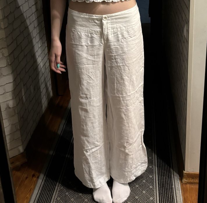 Жіночі лляні штани h&m