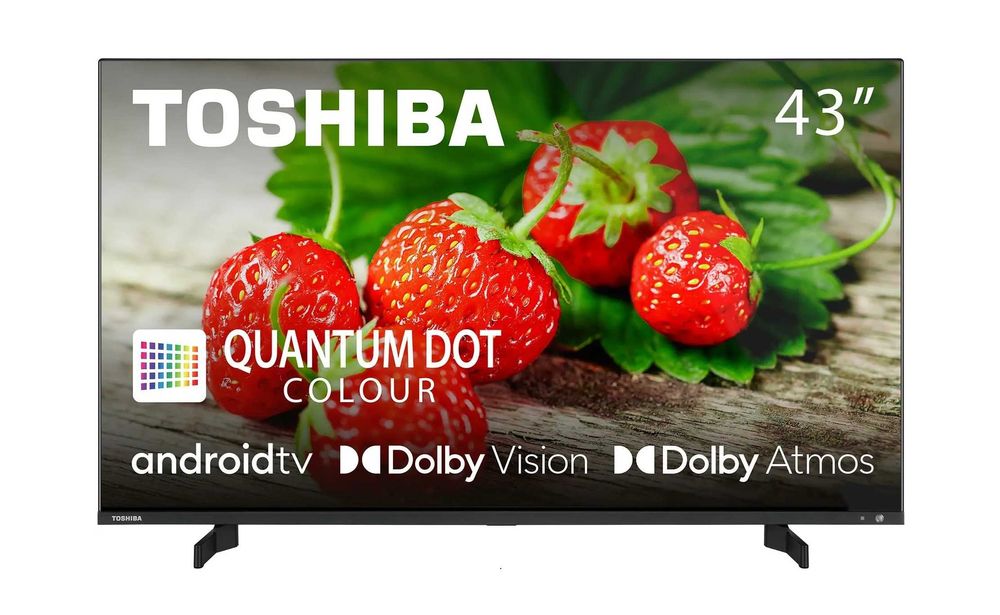 Nowy QLED Toshiba 43 cale 4K UHD hdr Smart Android DVB-T2 43QA5D gw12m telewizor