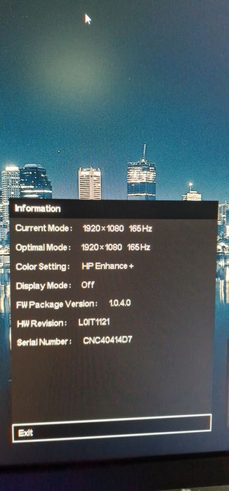 Vendo Monitor HP OMEN 24" – 165Hz – Full HD