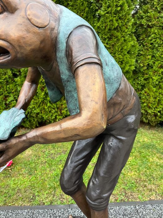 Żaba żebraczka-fontanna z brązu duża