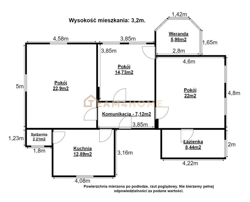 Magiczna połówka domu z ogrodem i werandą