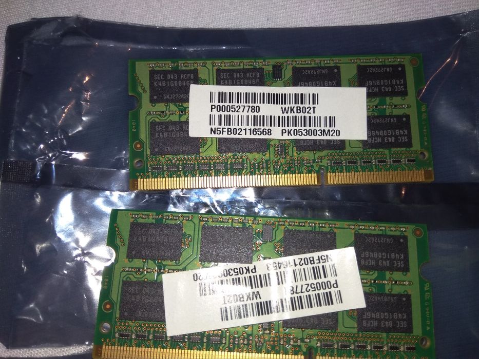 Pamięć do laptopów DDR 3 1044 dual channel 4GB RAM