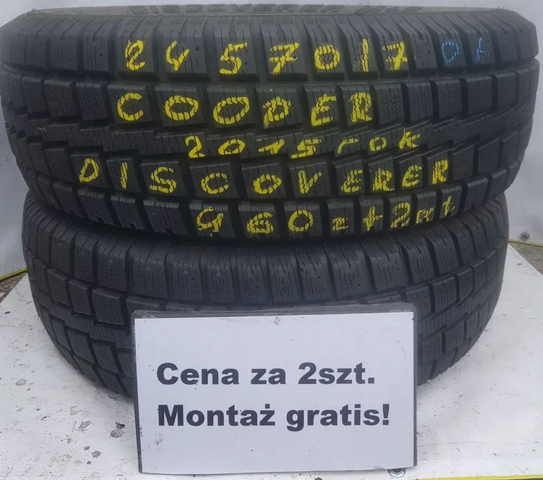 245/70/17 cooper cena za 2 szt zimowe* wa-wa centrum